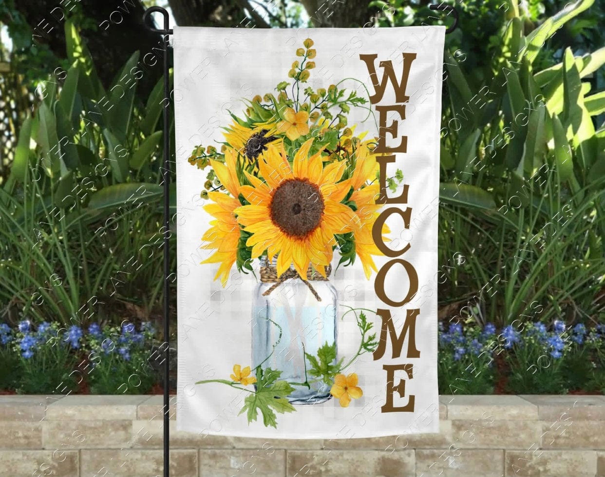 Sunflower Welcome Garden Flag-Stay Foxy Boutique, Florissant, Missouri