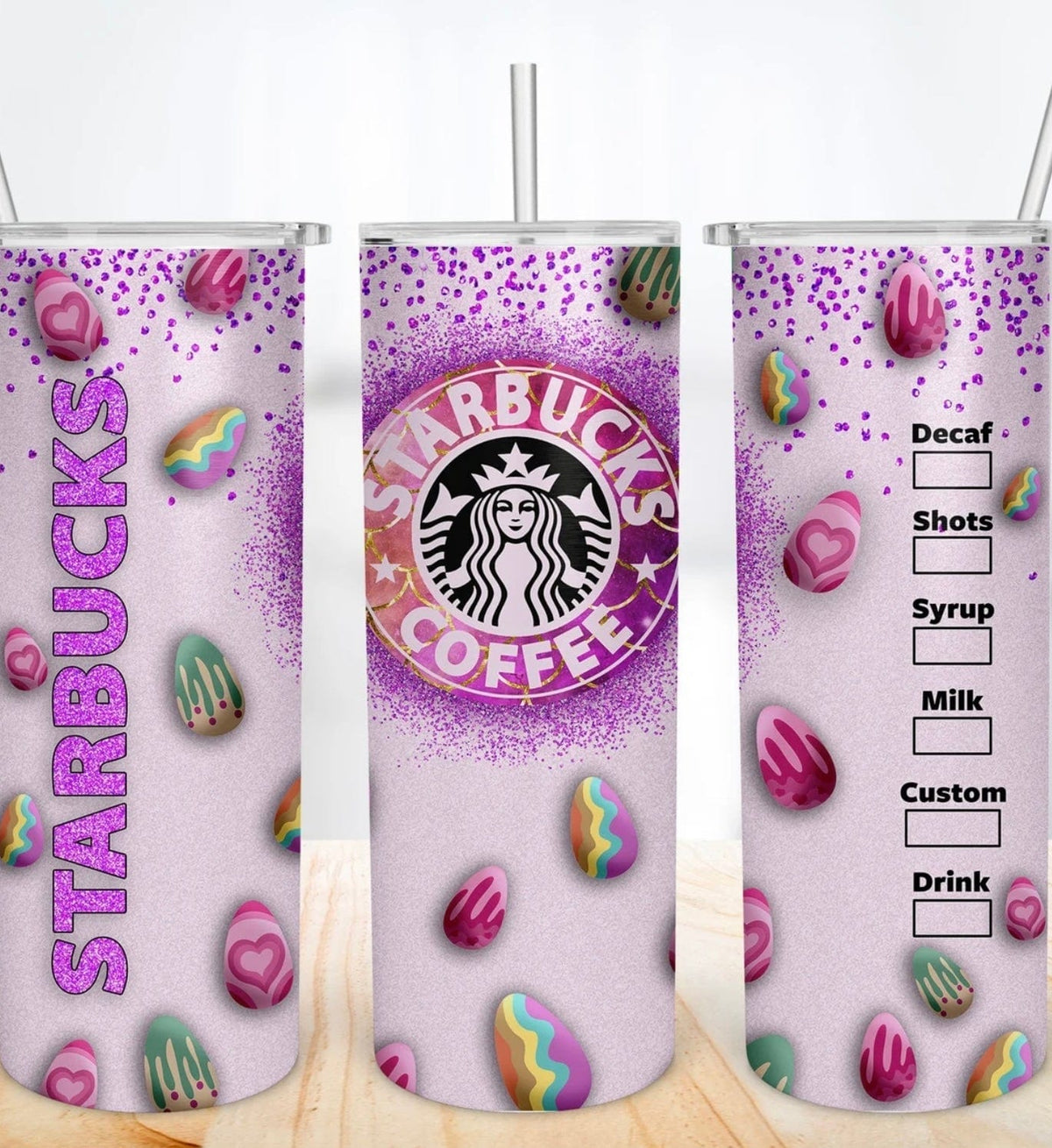 Glitter Starbucks Easter Tumbler-Stay Foxy Boutique, Florissant, Missouri