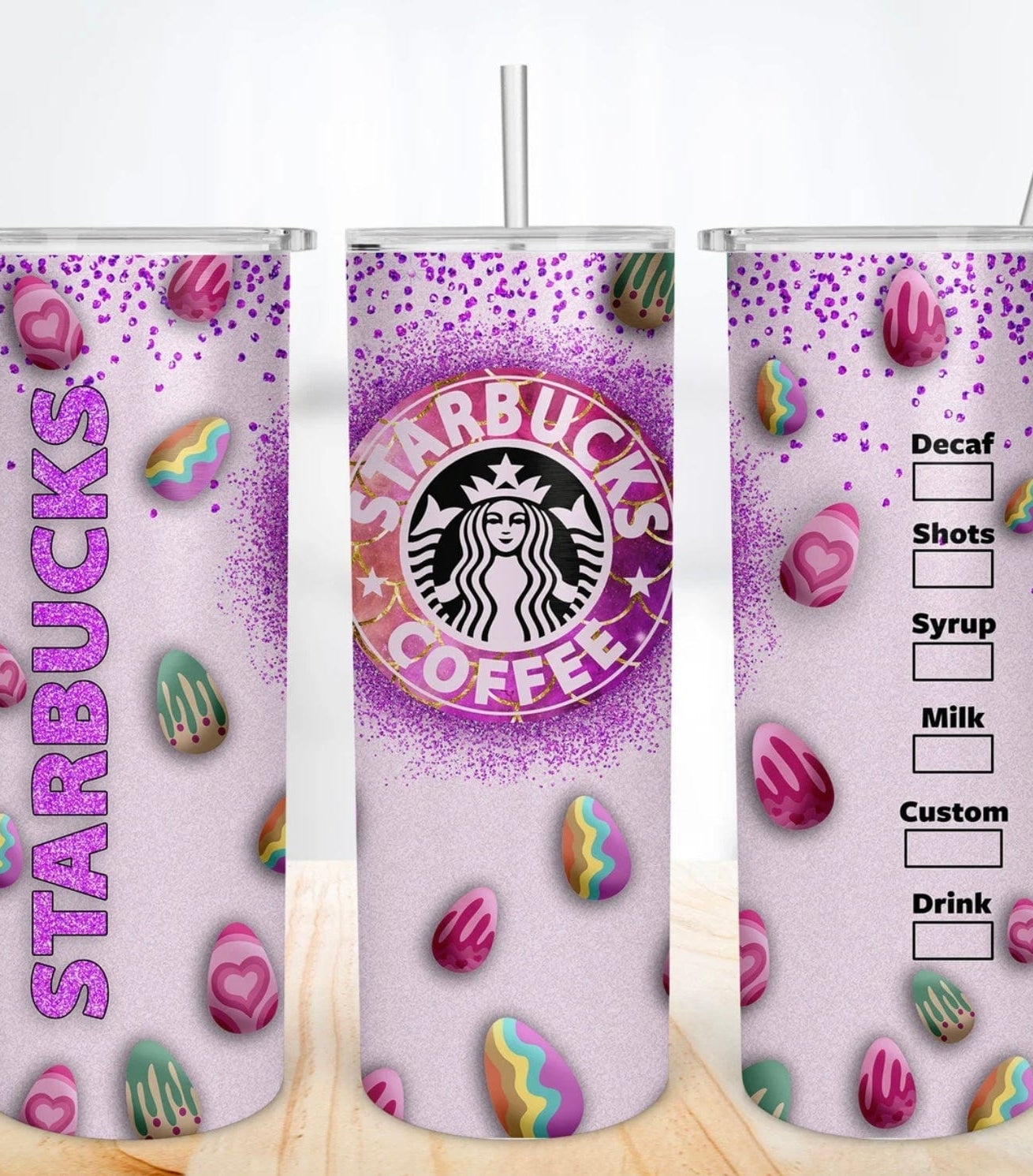 Glitter Starbucks Easter Tumbler-Stay Foxy Boutique, Florissant, Missouri