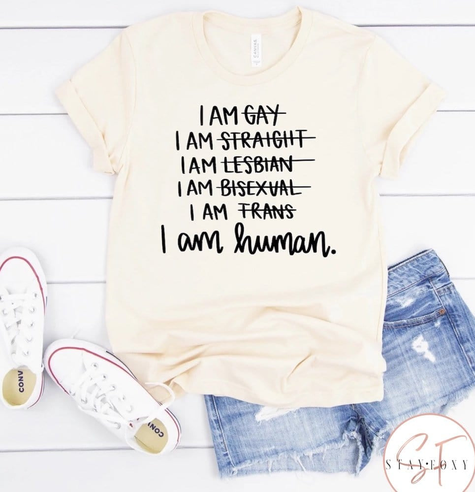 I Am Human Graphic T #225-Graphic T-Stay Foxy Boutique, Florissant, Missouri