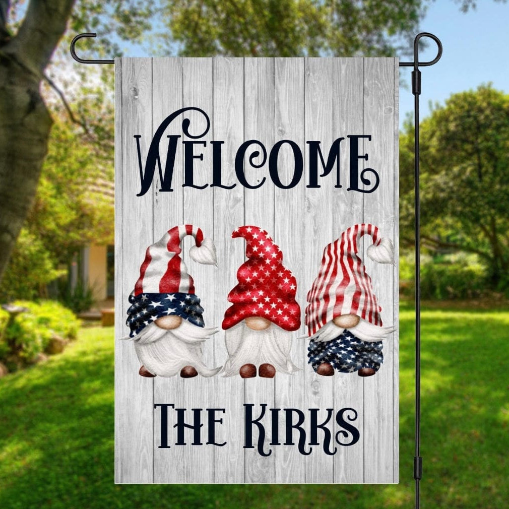 Americana Gnomes Garden Flag-Stay Foxy Boutique, Florissant, Missouri