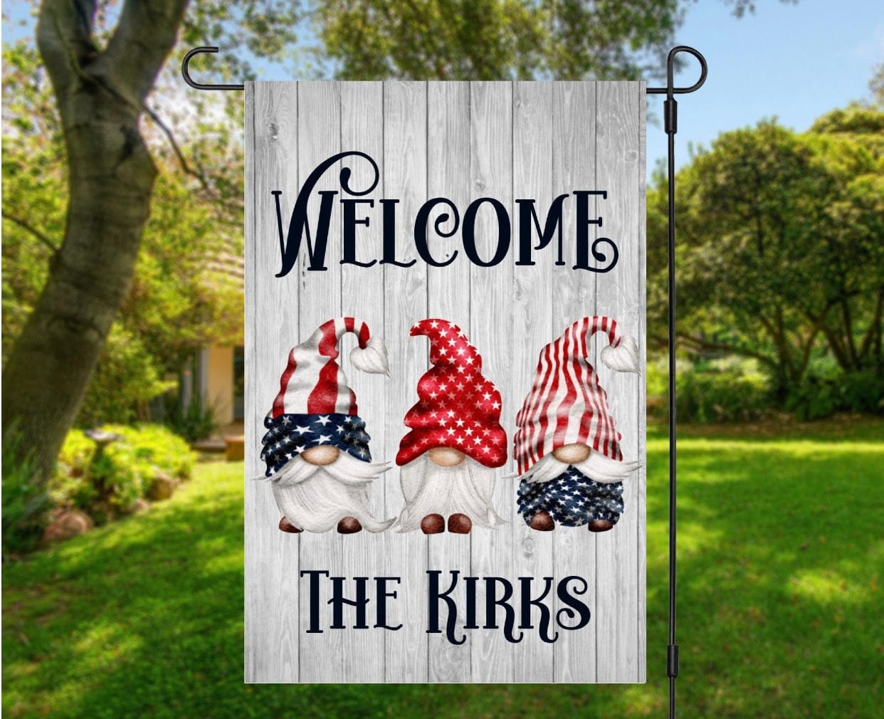 Americana Gnomes Garden Flag-Stay Foxy Boutique, Florissant, Missouri