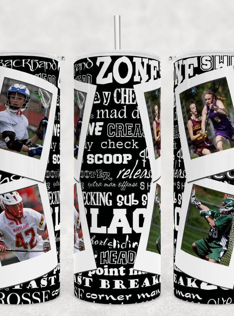 Photo Lacrosse Tumbler-Drinkware-Stay Foxy Boutique, Florissant, Missouri