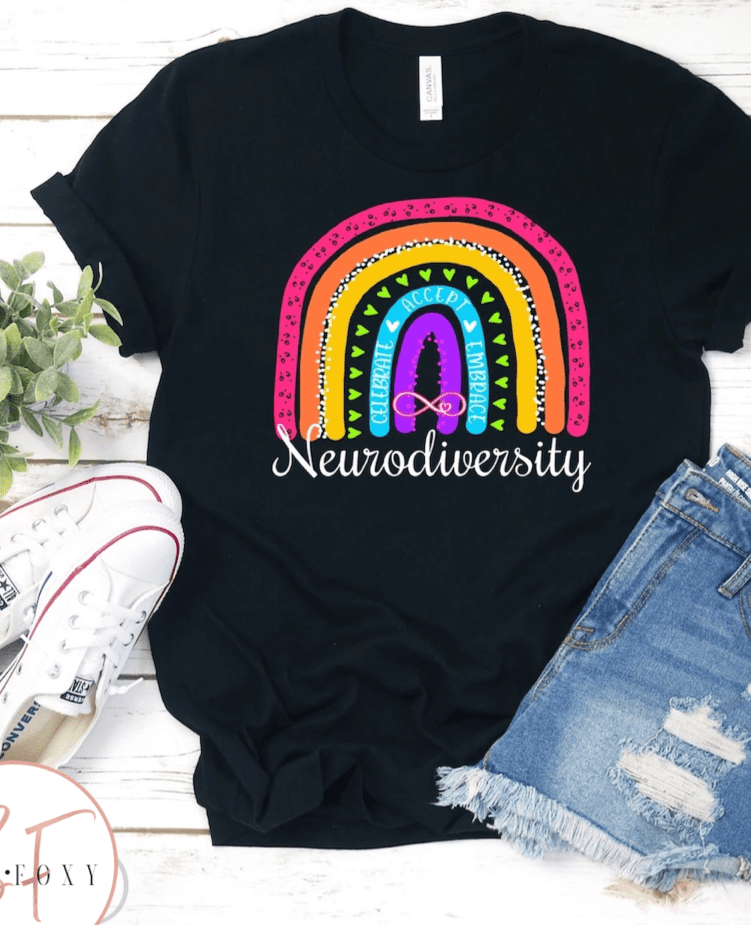 Neurodiversity Graphic T-Graphic T-Stay Foxy Boutique, Florissant, Missouri
