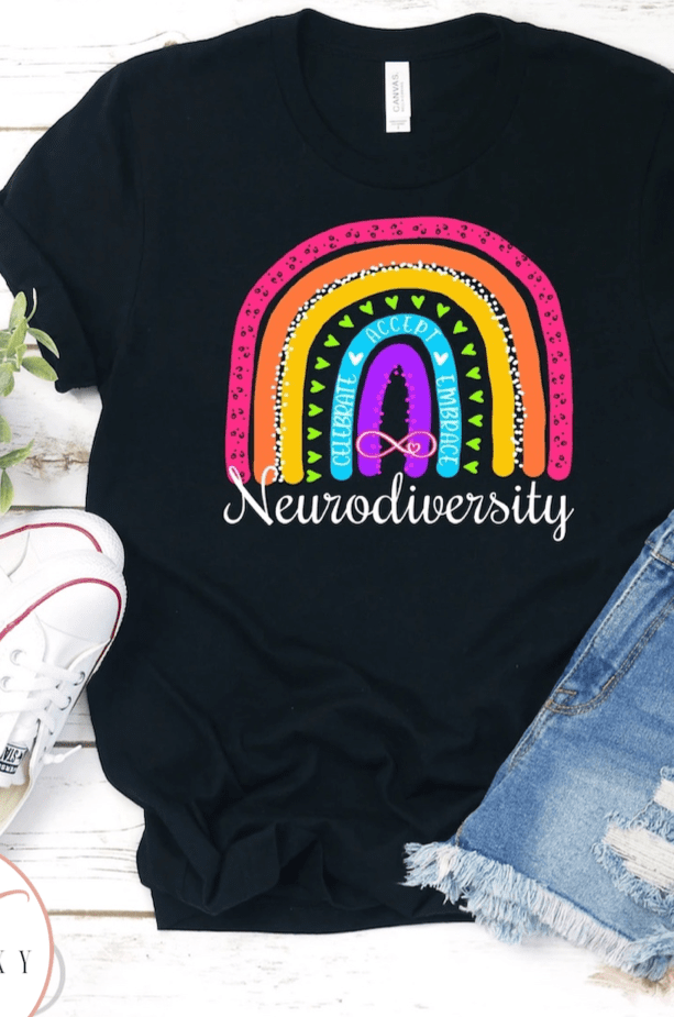 Neurodiversity Graphic T-Graphic T-Stay Foxy Boutique, Florissant, Missouri