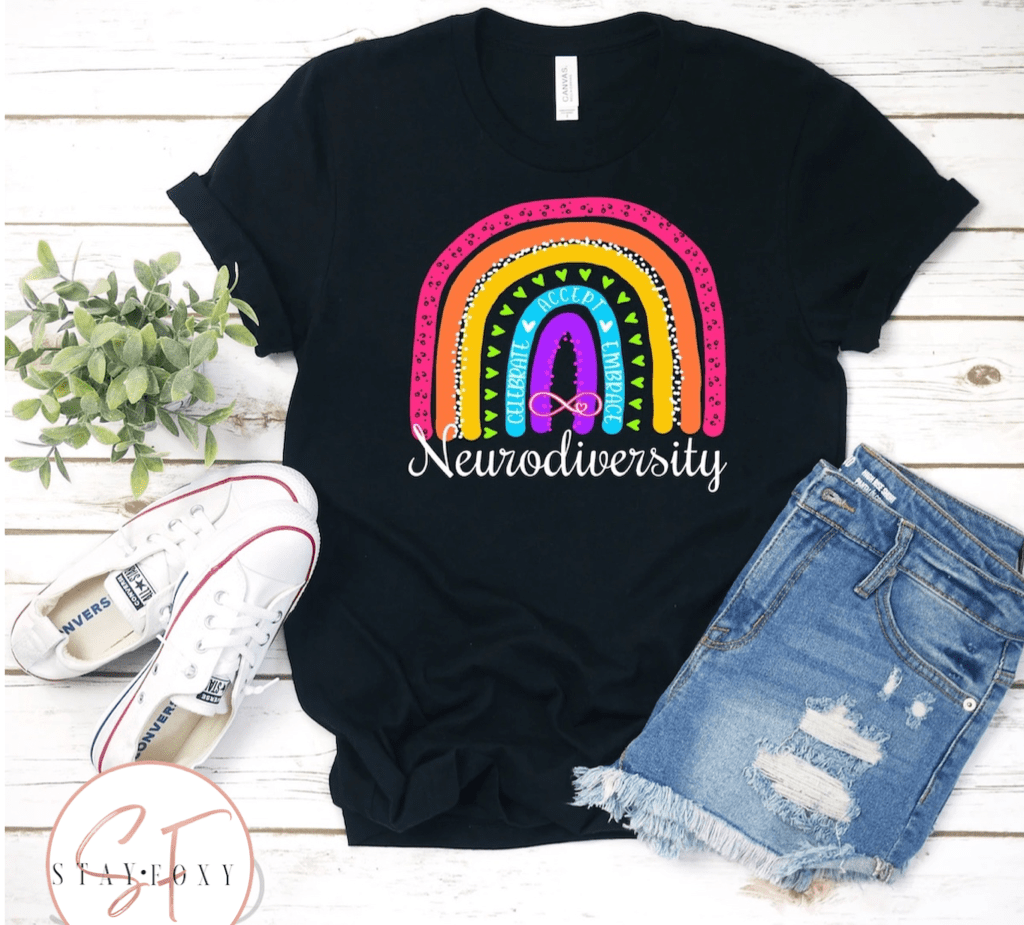 Neurodiversity Graphic T-Graphic T-Stay Foxy Boutique, Florissant, Missouri