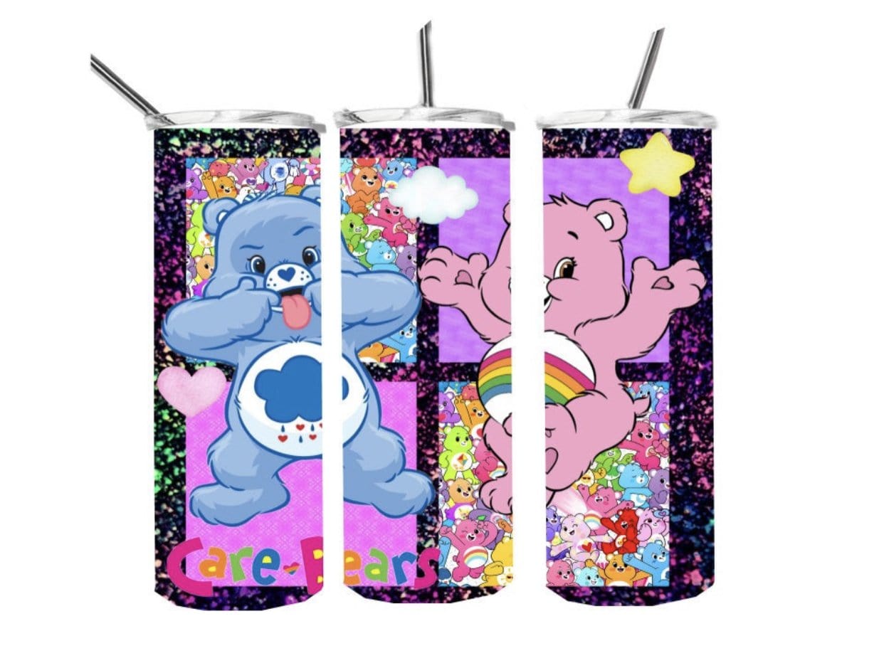 Glitter Care Bears Tumbler-Stay Foxy Boutique, Florissant, Missouri