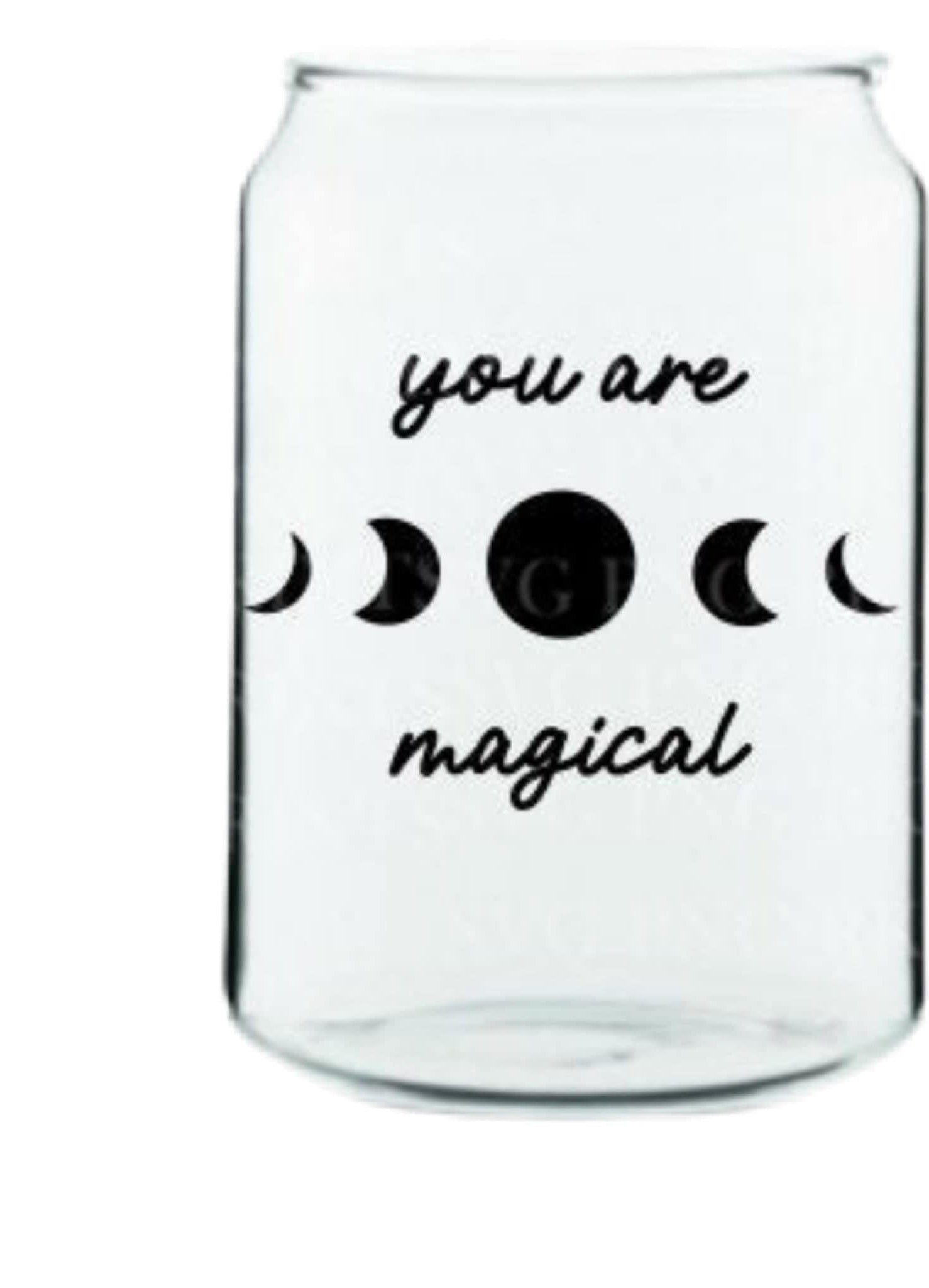 Your Are Magical Glass Cup with clear straw and bamboo lid-Stay Foxy Boutique, Florissant, Missouri
