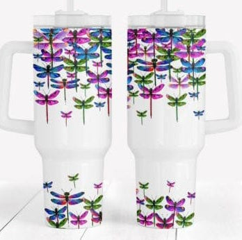 Dragonflies 40 oz Tumbler-Stay Foxy Boutique, Florissant, Missouri