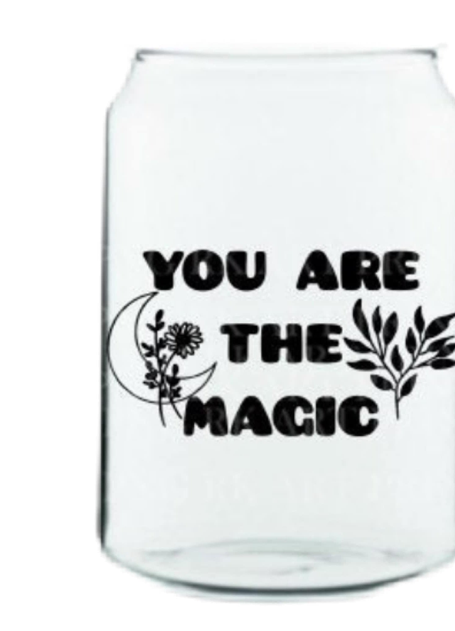 You Are Magic Glass Cup with clear straw and bamboo lid-Stay Foxy Boutique, Florissant, Missouri