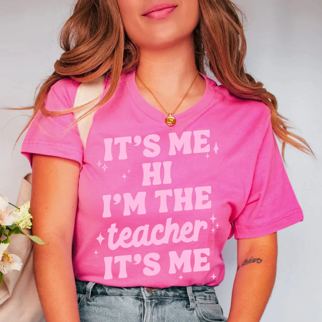 PREORDER: It's Me Hi I'm the Teacher It's Me Graphic Tee-Womens-Stay Foxy Boutique, Florissant, Missouri