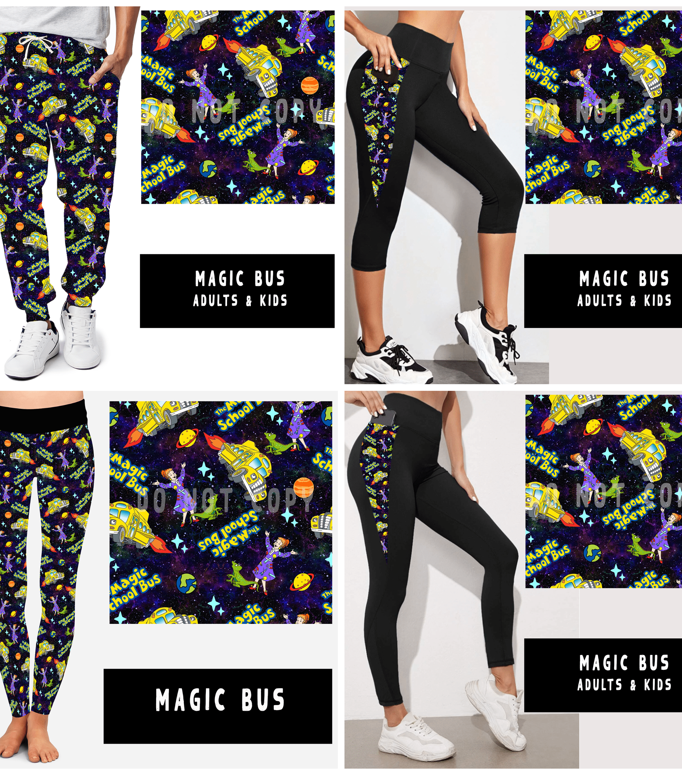OUTFIT RUN 5-MAGIC BUS LEGGINGS/CAPRI/JOGGERS-Stay Foxy Boutique, Florissant, Missouri
