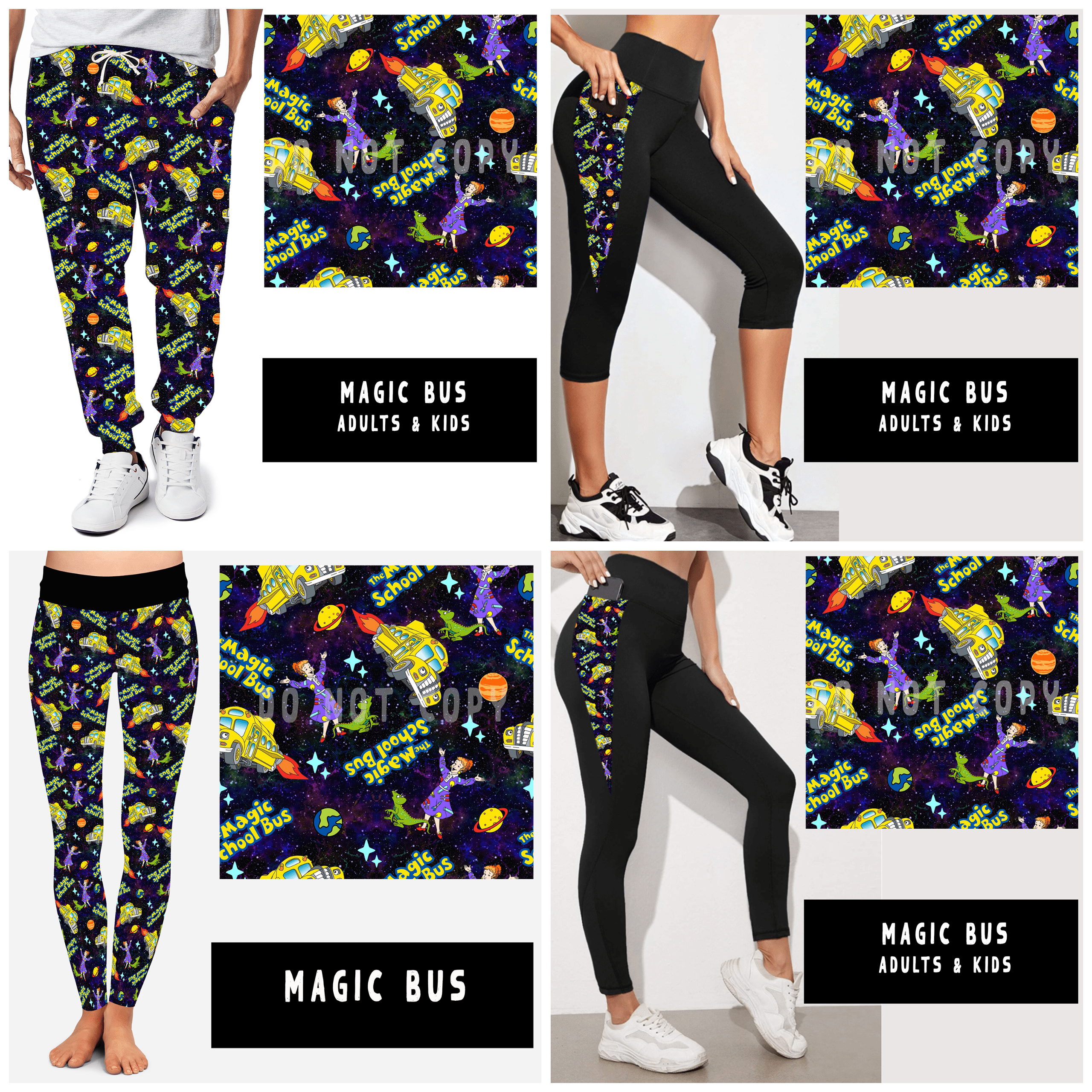 OUTFIT RUN 5-MAGIC BUS LEGGINGS/CAPRI/JOGGERS-Stay Foxy Boutique, Florissant, Missouri