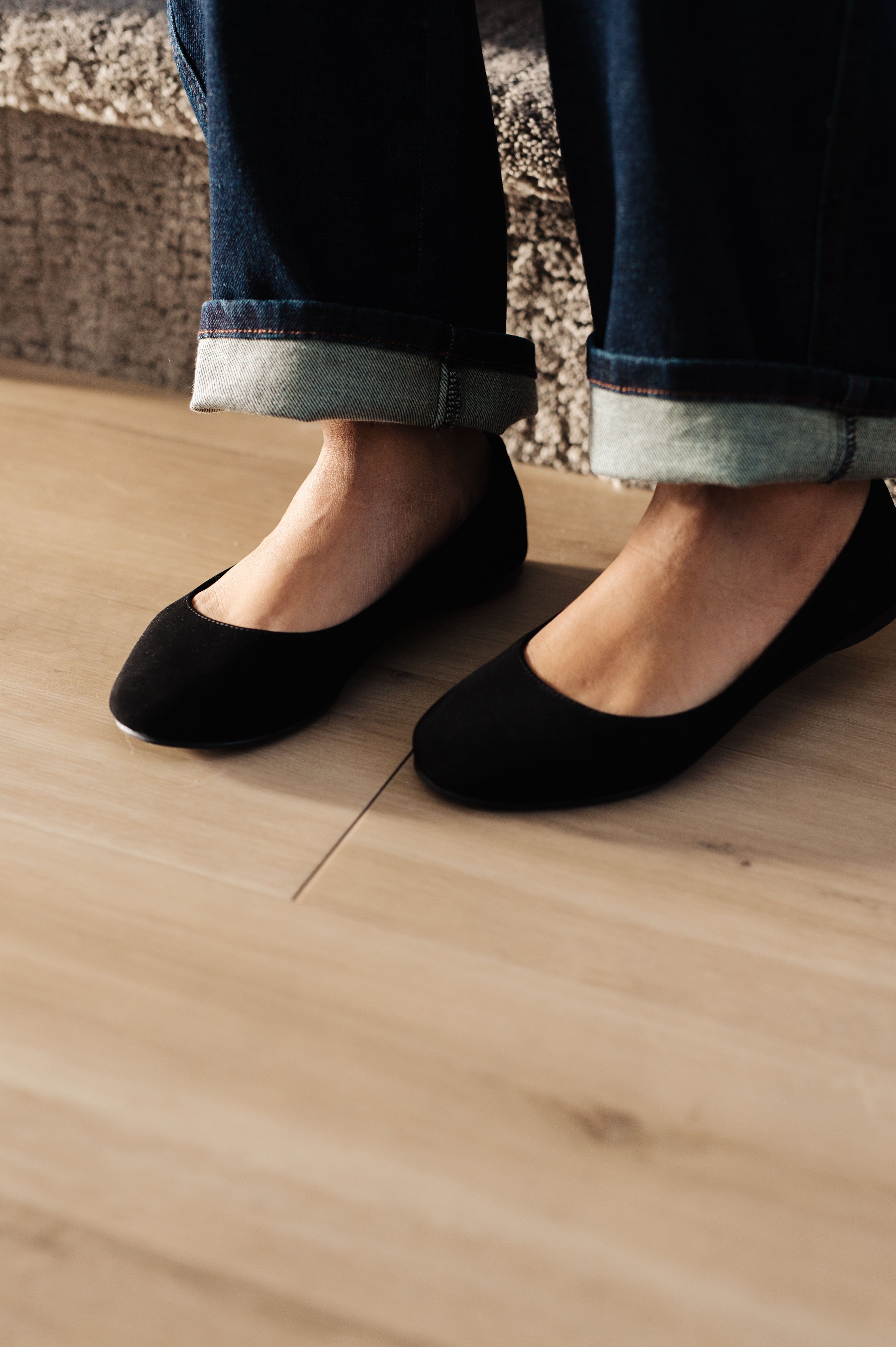 On Your Toes Ballet Flats in Black-Womens-Stay Foxy Boutique, Florissant, Missouri