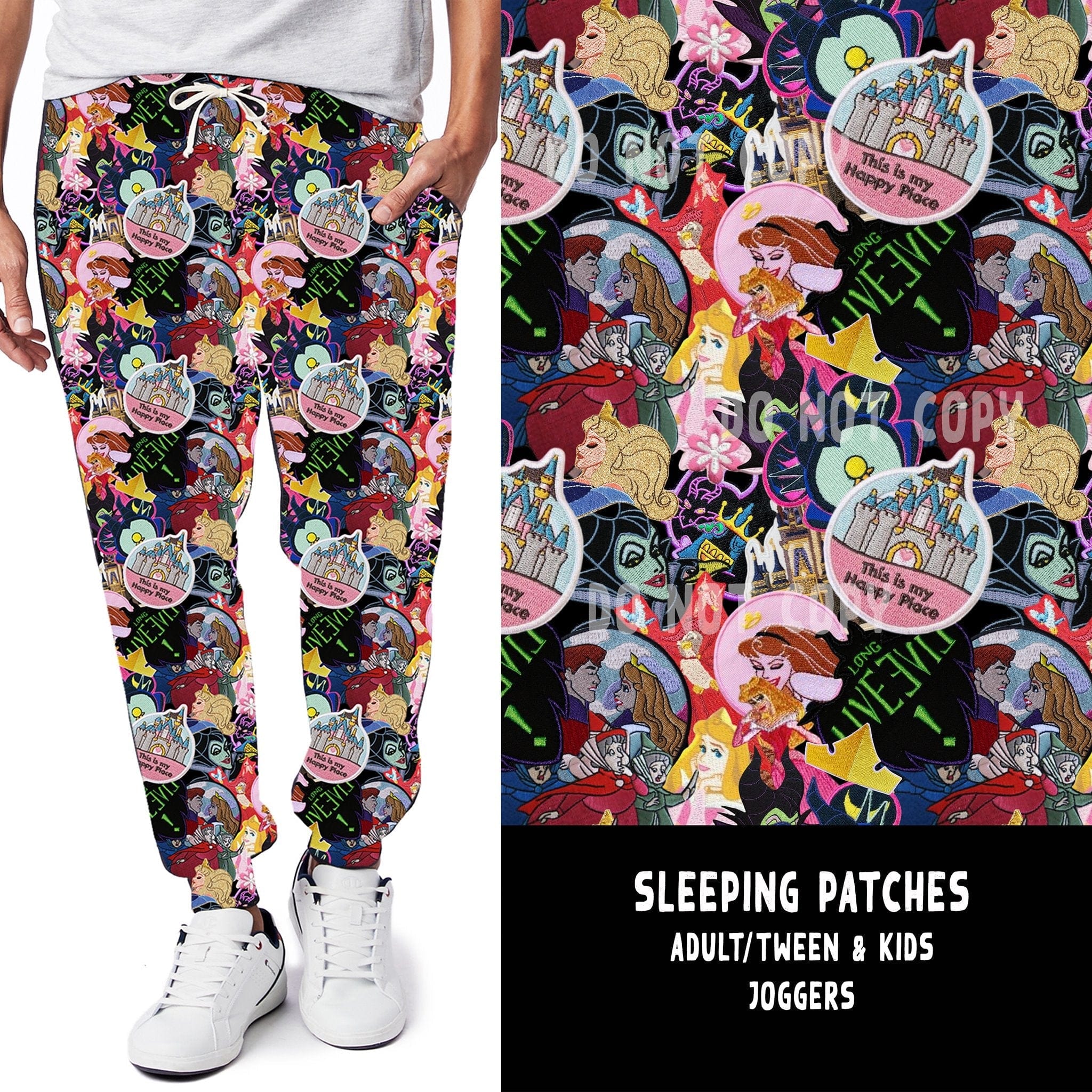 PATCH RUN-SLEEPING PATCHES LEGGINGS/JOGGERS-Stay Foxy Boutique, Florissant, Missouri