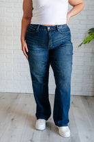 Muriel Mid Rise Control Top Classic Straight Jeans-Womens-Stay Foxy Boutique, Florissant, Missouri