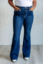 Mavis High Rise Side Seam Detail Flare Jeans-Denim-Stay Foxy Boutique, Florissant, Missouri