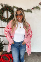 PREORDER: Christmas Cloud Cardigan Candy Cane-Womens-Stay Foxy Boutique, Florissant, Missouri