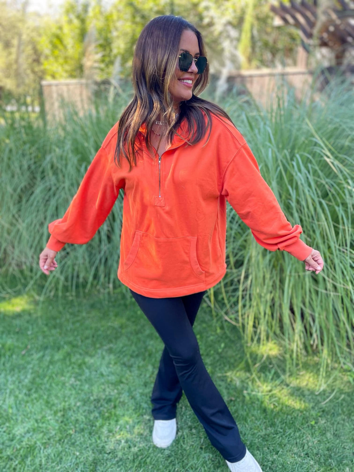 Hendrick Half Zip Hoodie in Nine Colors-Womens-Stay Foxy Boutique, Florissant, Missouri