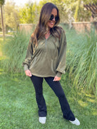 Hendrick Half Zip Hoodie in Nine Colors-Womens-Stay Foxy Boutique, Florissant, Missouri