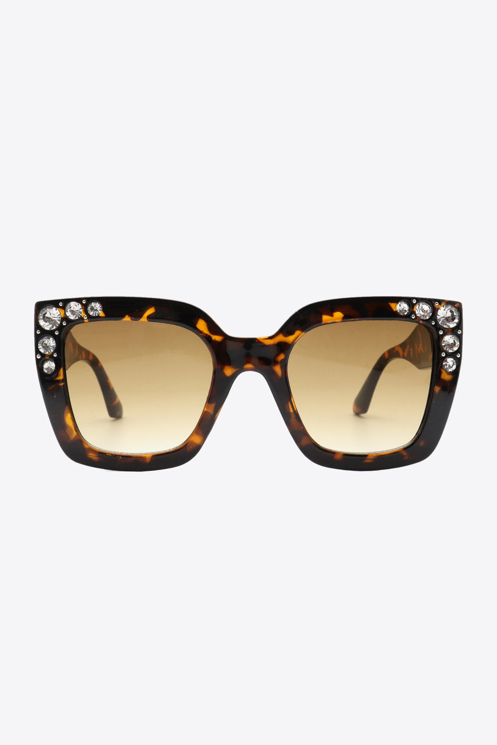Inlaid Rhinestone Polycarbonate Sunglasses-Stay Foxy Boutique, Florissant, Missouri