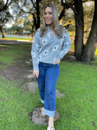 Flower Powered Half Zip Sweater in Four Colors-Womens-Stay Foxy Boutique, Florissant, Missouri