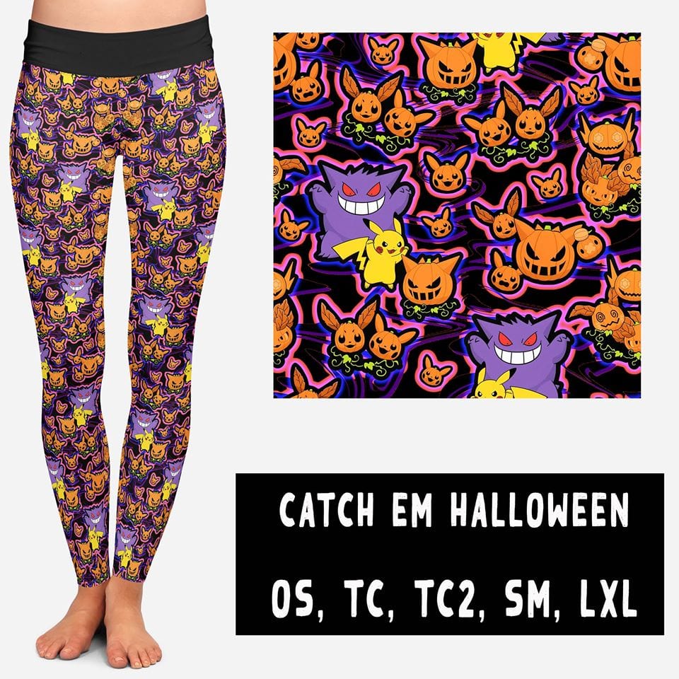 CATCH EM HALLOWEEN LEGGINGS/JOGGERS-Stay Foxy Boutique, Florissant, Missouri