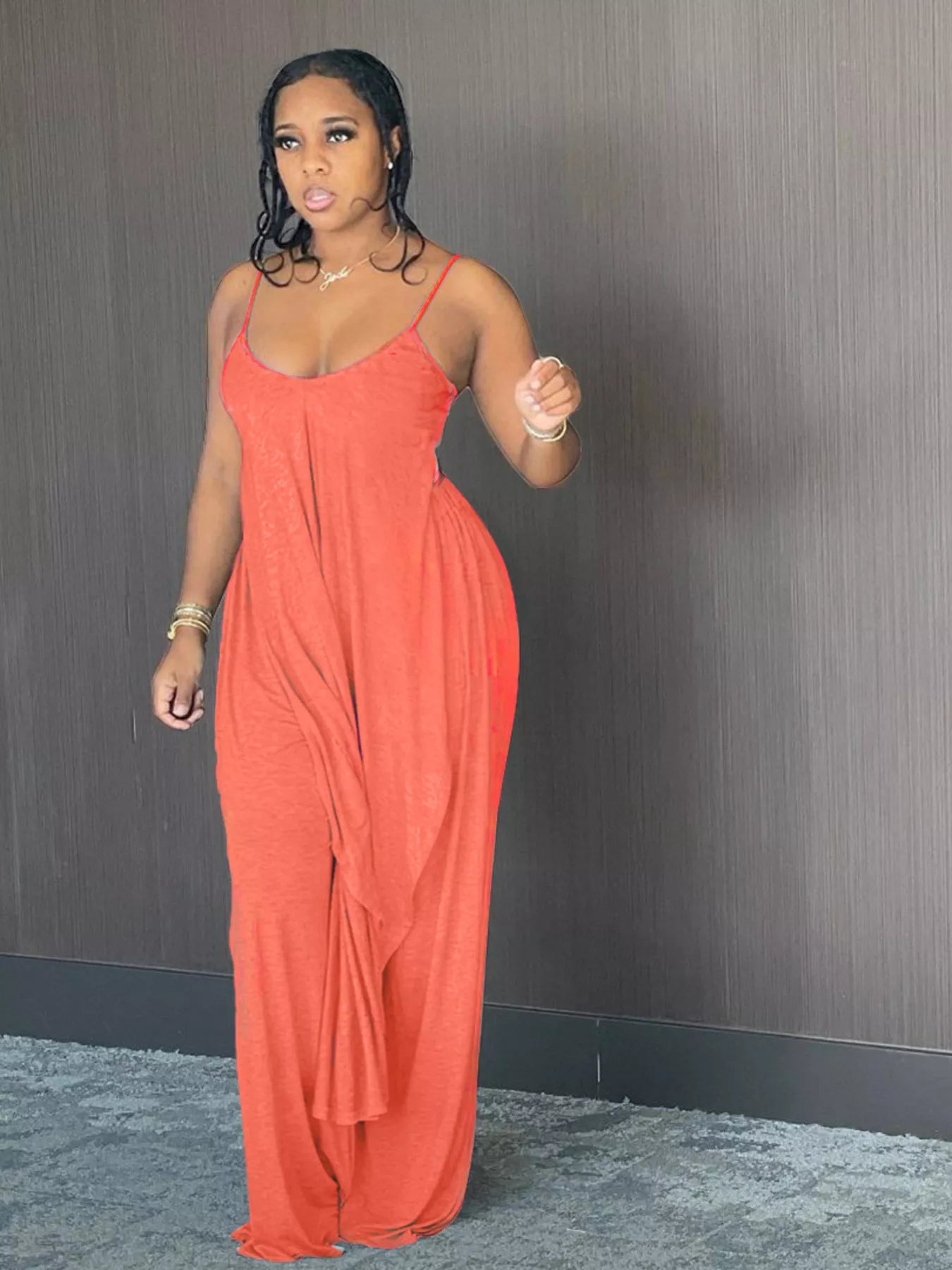 Full Size Asymmetrical Hem Cami and Pants Set Plus Size-Stay Foxy Boutique, Florissant, Missouri