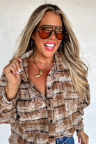 PREORDER: Juniper Bleached Plaid Top-Womens-Stay Foxy Boutique, Florissant, Missouri