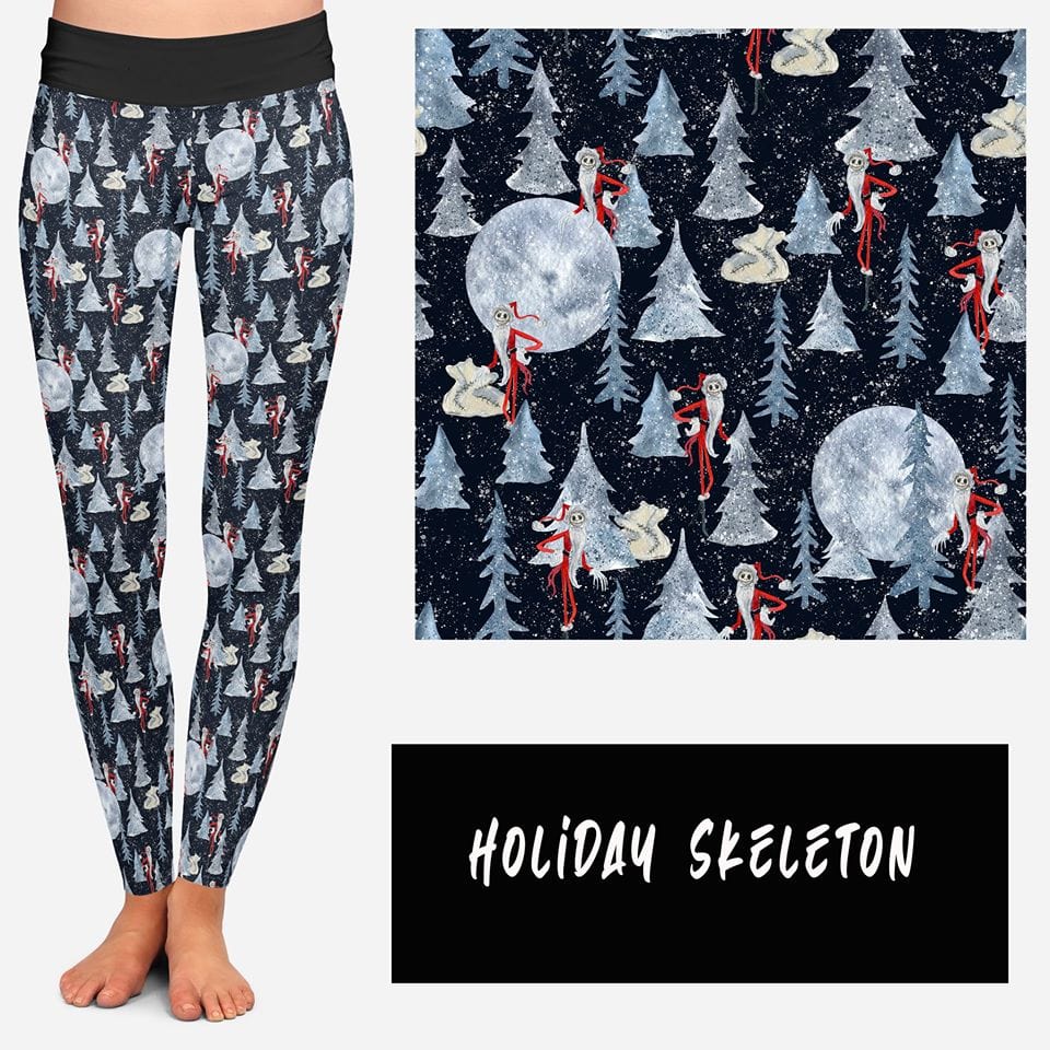 HOLIDAY SKELETON LEGGINGS AND JOGGER-Stay Foxy Boutique, Florissant, Missouri