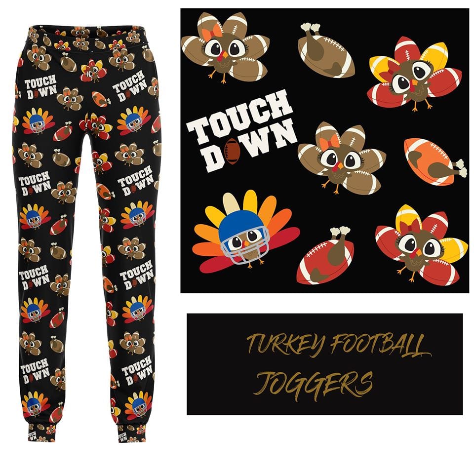 TURKEY FOOTBALL LEGGINGS AND JOGGER-Stay Foxy Boutique, Florissant, Missouri