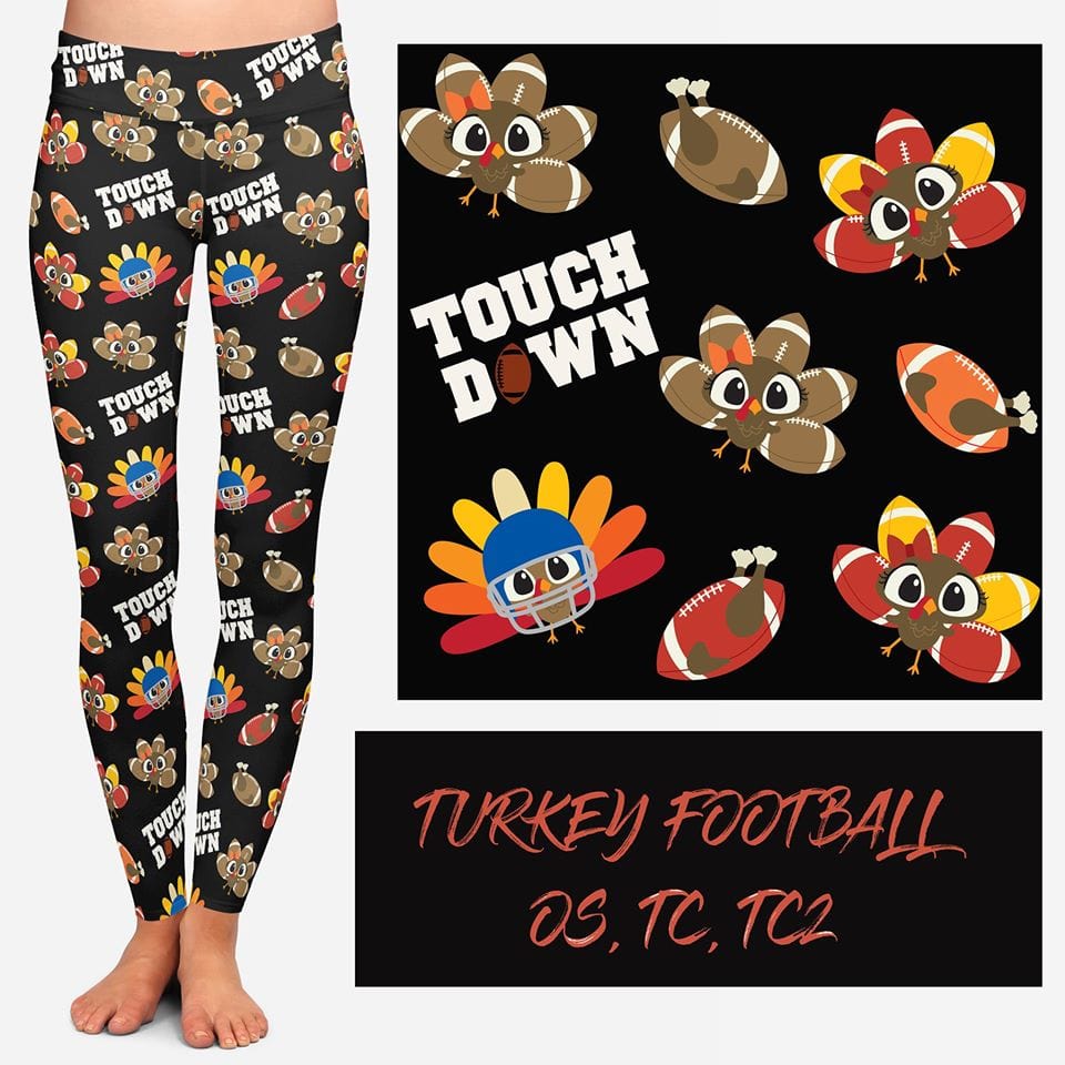 TURKEY FOOTBALL LEGGINGS AND JOGGER-Stay Foxy Boutique, Florissant, Missouri