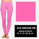 SOLID BUBBLE GUM PINK LEGGING-Stay Foxy Boutique, Florissant, Missouri