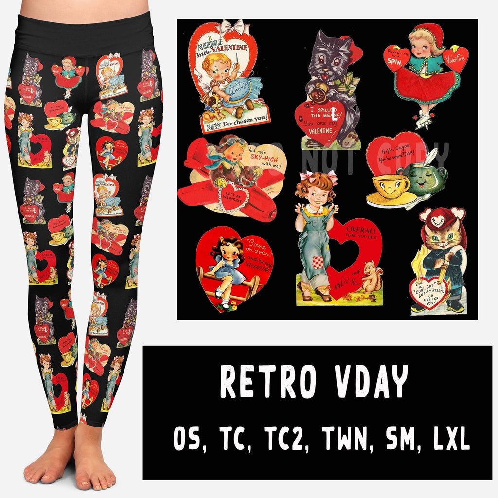 VDAY BATCH-RETRO VDAY LEGGINGS AND JOGGERS-Stay Foxy Boutique, Florissant, Missouri