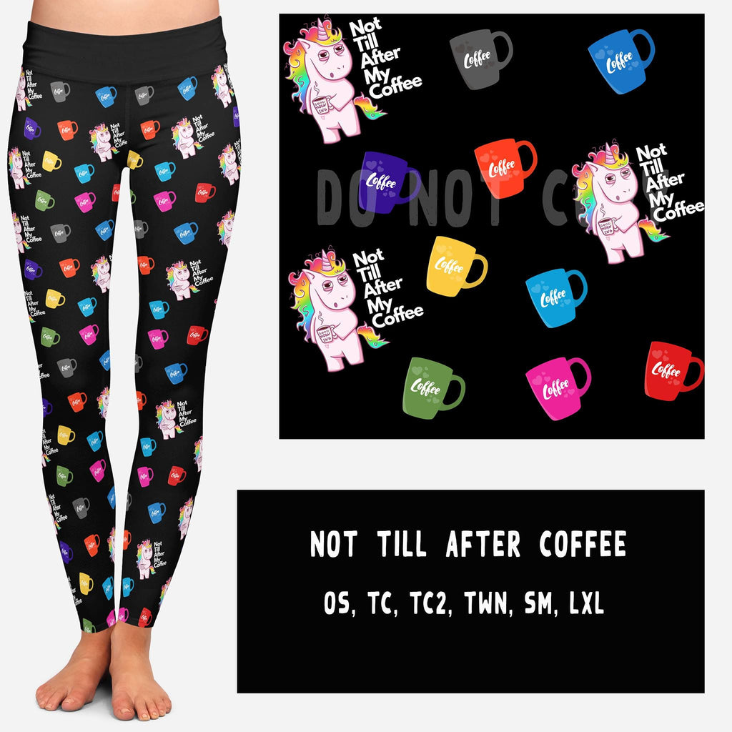 NOT TILL AFTER COFFEE LEGGINGS AND JOGGERS-Stay Foxy Boutique, Florissant, Missouri