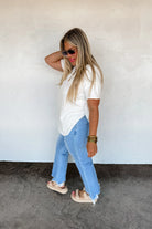 PREORDER: Joey Washed Cotton Boyfriend Tee-Womens-Stay Foxy Boutique, Florissant, Missouri