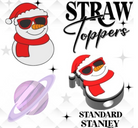 SNOWMAN- 3D PRINTED STRAW CHARM-Stay Foxy Boutique, Florissant, Missouri