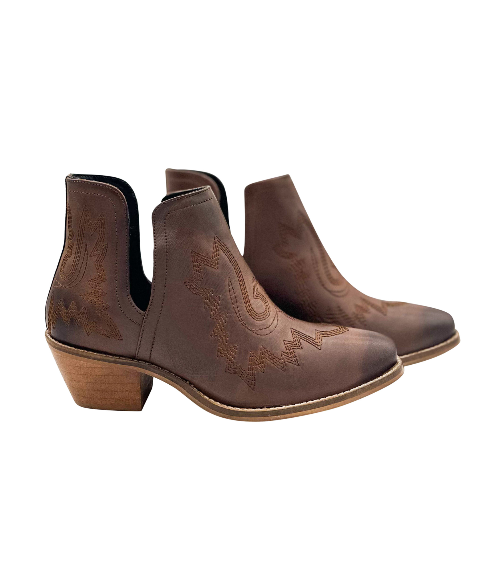 Kickin' Booties in Brown-Shoes-Stay Foxy Boutique, Florissant, Missouri