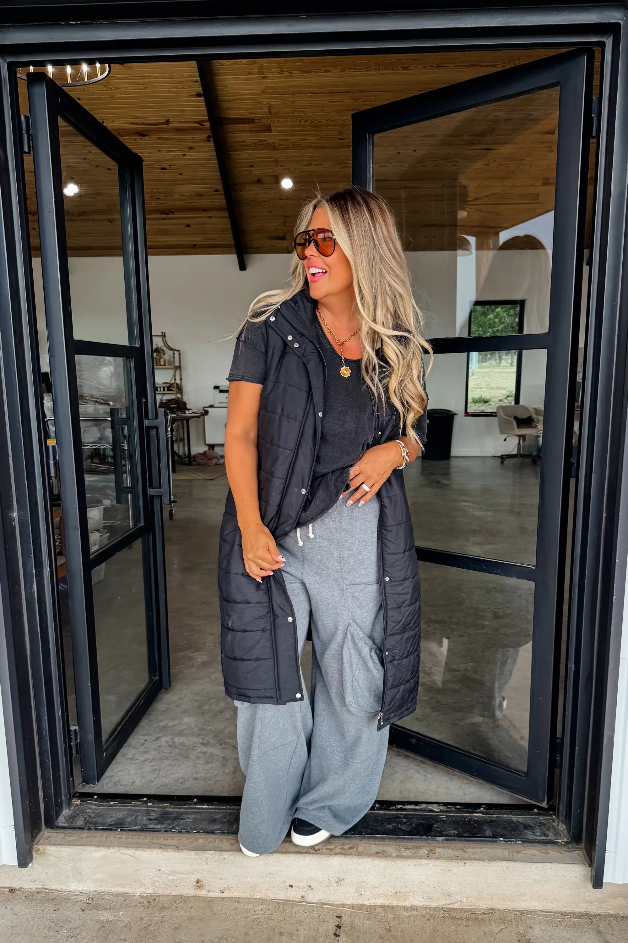 PREORDER: Kendall Long Puffer Vest-Womens-Stay Foxy Boutique, Florissant, Missouri