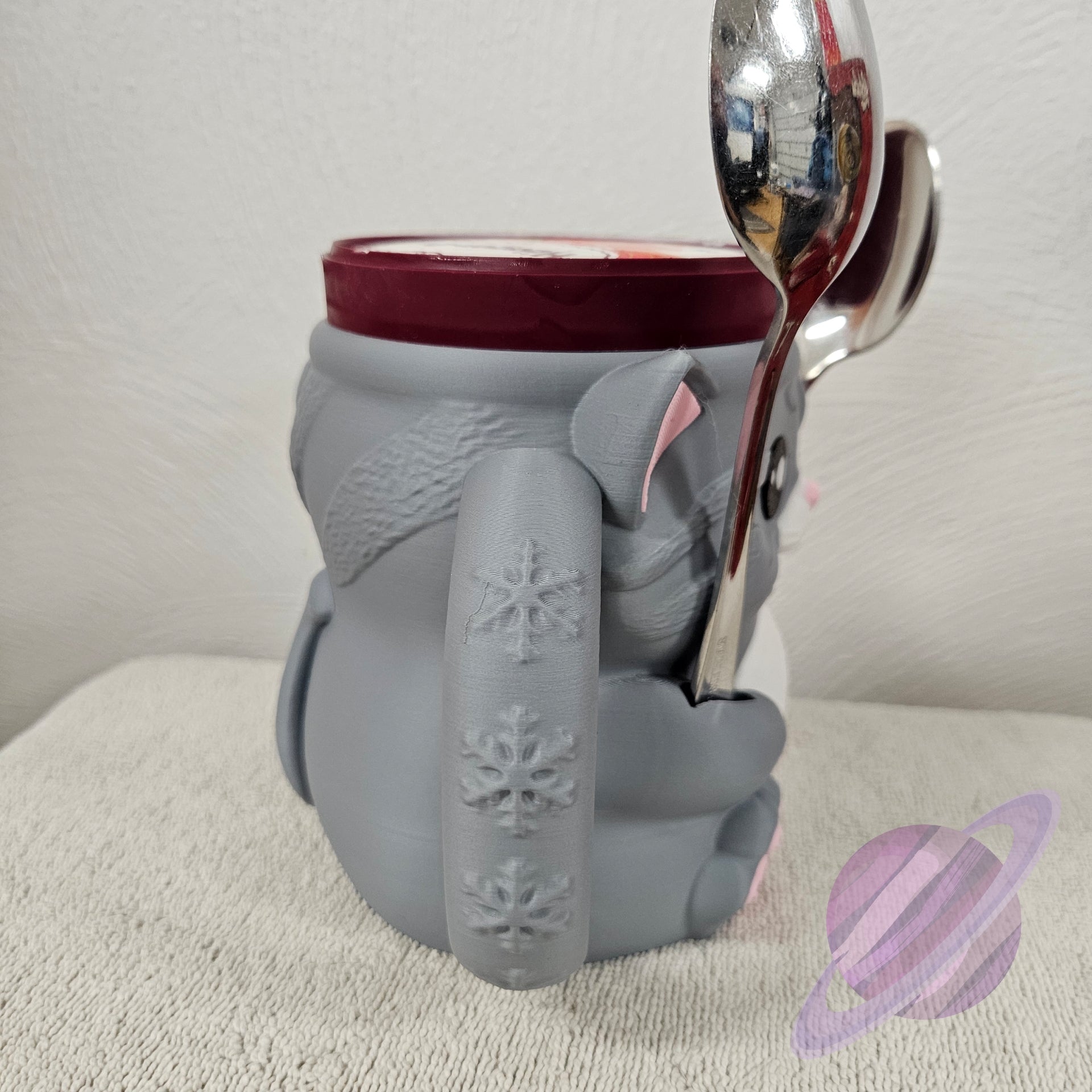 CUDDLES THE CAT- 3D PRINTED ICE CREAM PINT HOLDER-Stay Foxy Boutique, Florissant, Missouri