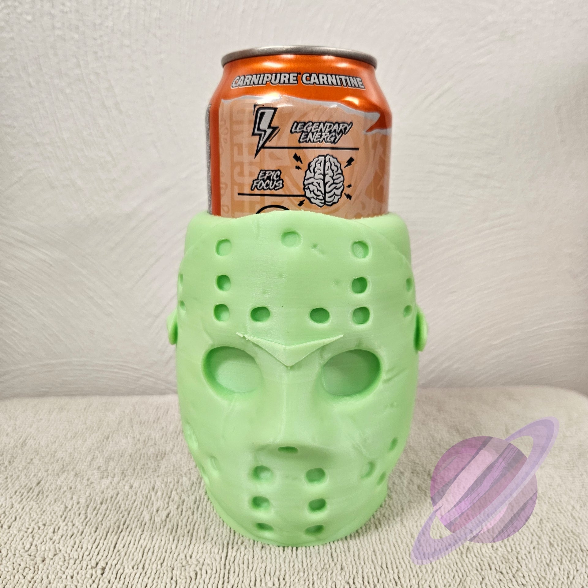 CRYSTAL LAKE- GLOW IN THE DARK-3D PRINTED CAN HOLDER-Stay Foxy Boutique, Florissant, Missouri