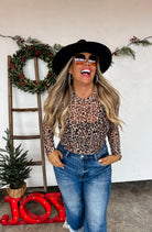PREORDER: Christmas Printed Mesh Tops-Womens-Stay Foxy Boutique, Florissant, Missouri