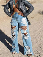 Full Size Distressed Wide Leg Jeans Plus Size-Stay Foxy Boutique, Florissant, Missouri