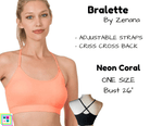 Cross Back Bralette - Neon Coral-Bralette-Stay Foxy Boutique, Florissant, Missouri