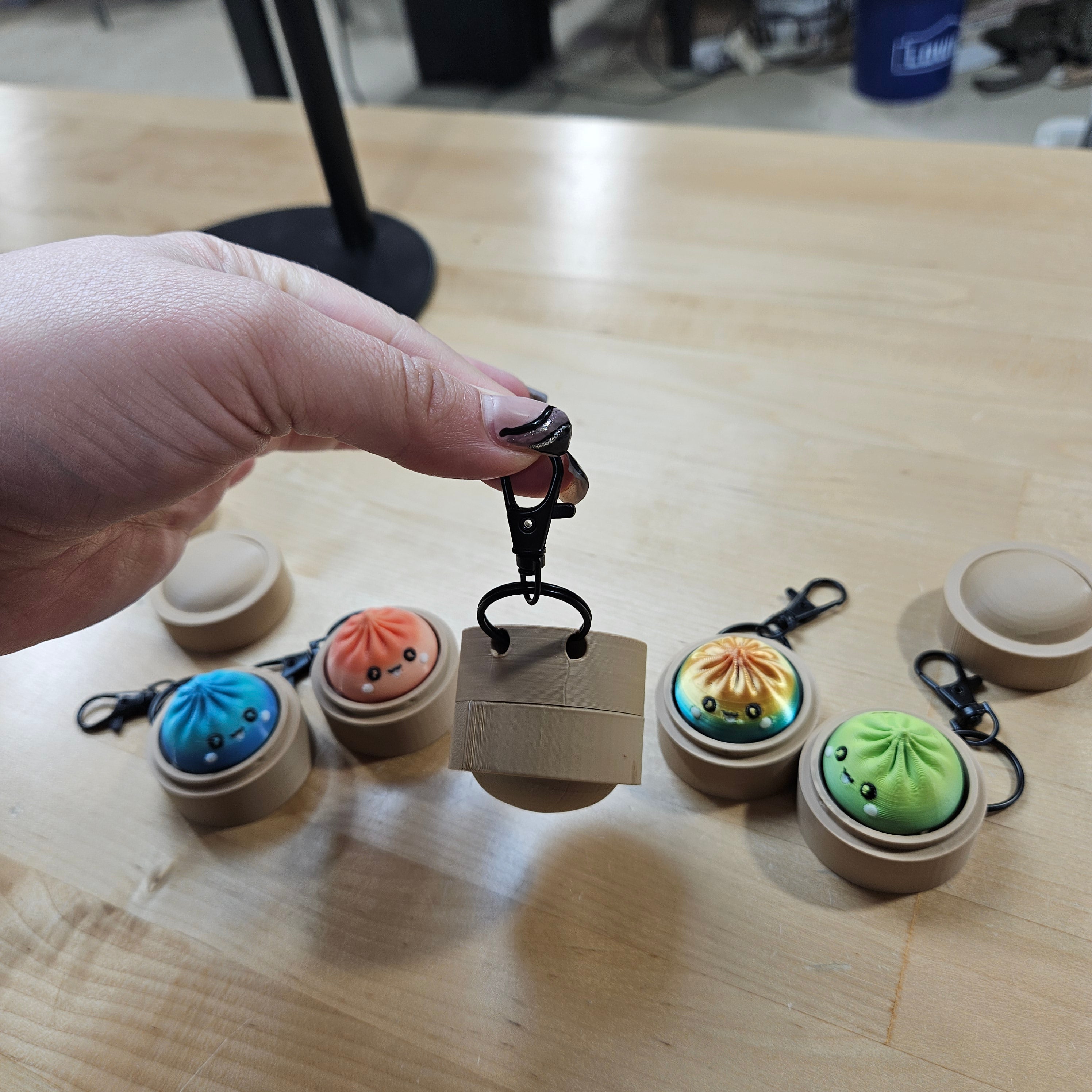 5 PACK MYSTERY FIDGET CLICKER DUMPLING KEYCHAINS- 3D PRINTED-Stay Foxy Boutique, Florissant, Missouri