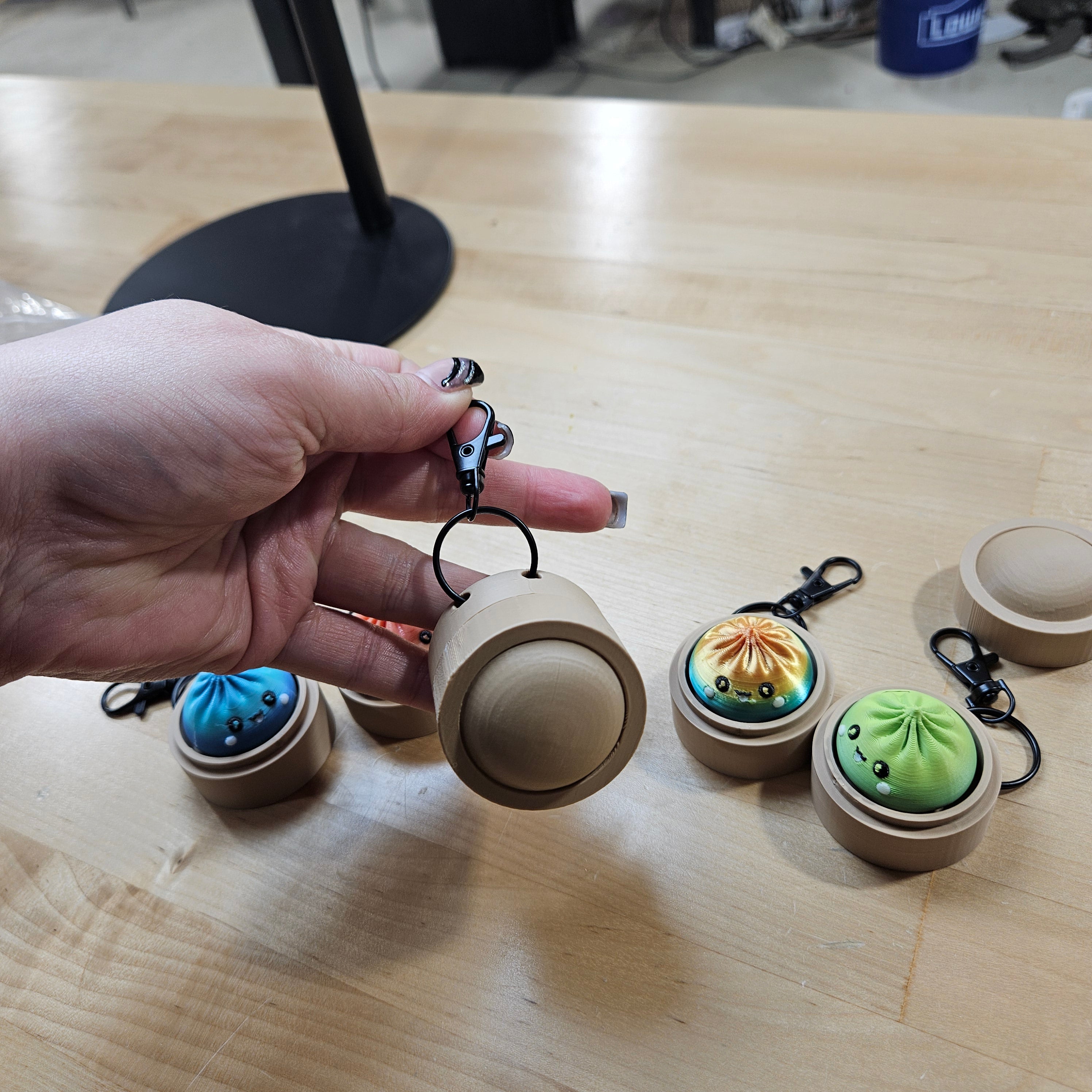5 PACK MYSTERY FIDGET CLICKER DUMPLING KEYCHAINS- 3D PRINTED-Stay Foxy Boutique, Florissant, Missouri