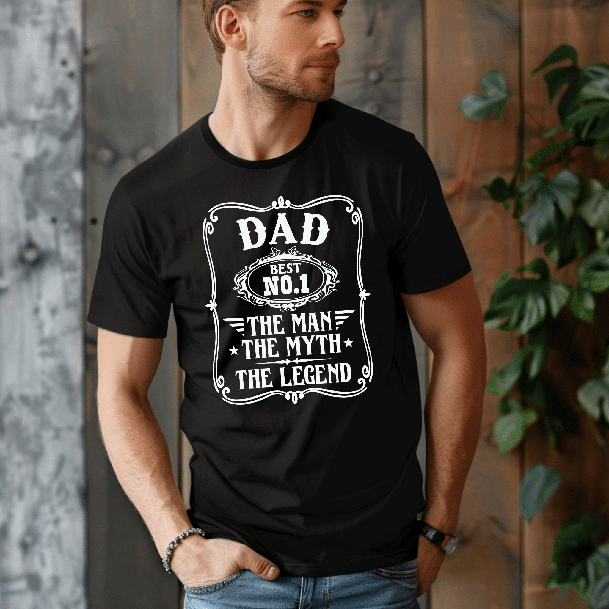 Number 1 Dad Legend Tee-BT Graphic Tee-Stay Foxy Boutique, Florissant, Missouri