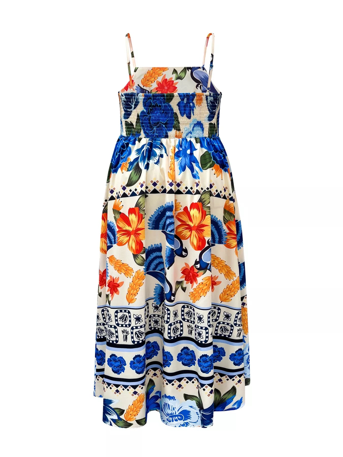 Plus Size Floral Print Spaghetti Strap Maxi Dress-Stay Foxy Boutique, Florissant, Missouri