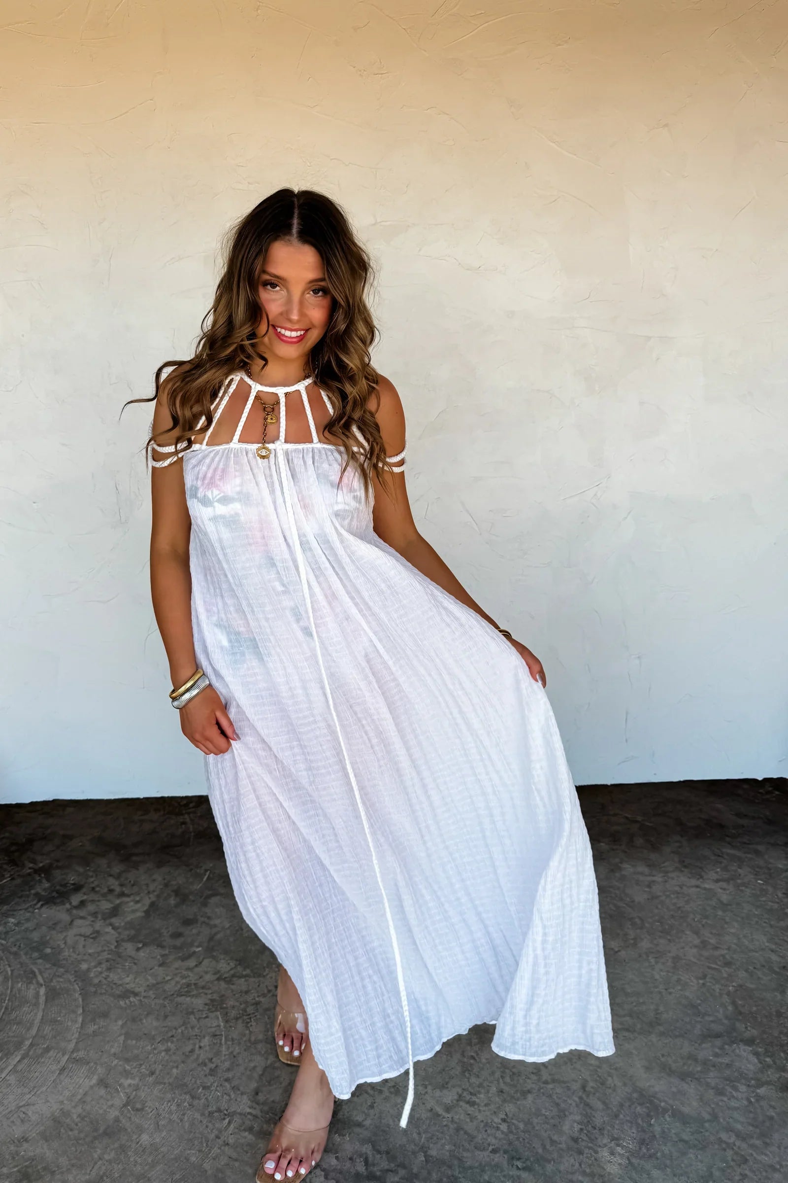 PREORDER: Ciao Bella Strappy Dress in Two Colors-Womens-Stay Foxy Boutique, Florissant, Missouri