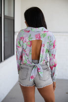 Thinking On It Open Back Floral Top-Tops-Stay Foxy Boutique, Florissant, Missouri